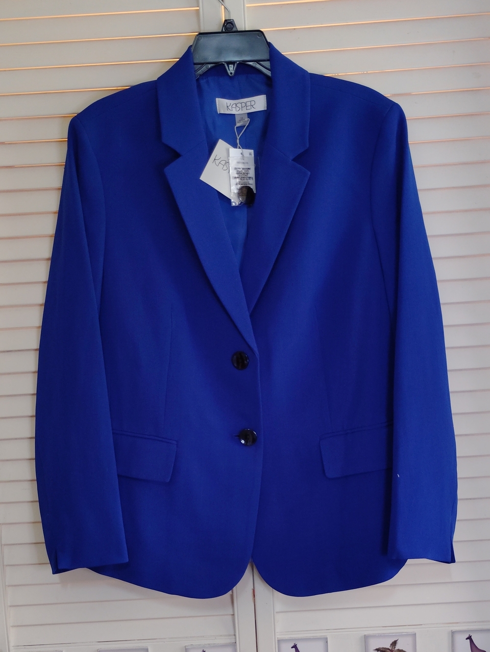 Kasper Women's Royal Blue Single-Breasted Blazer